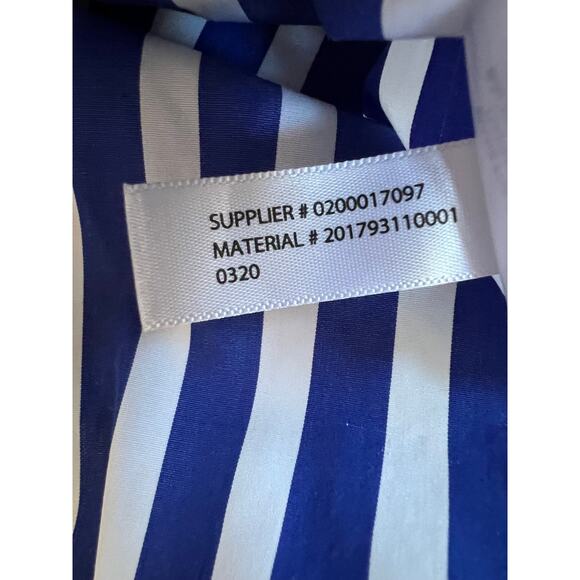 Lauren Ralph Lauren Women's Long Sleeve Blue White Stripe Shirt Size PL NWT - Picture 5 of 16